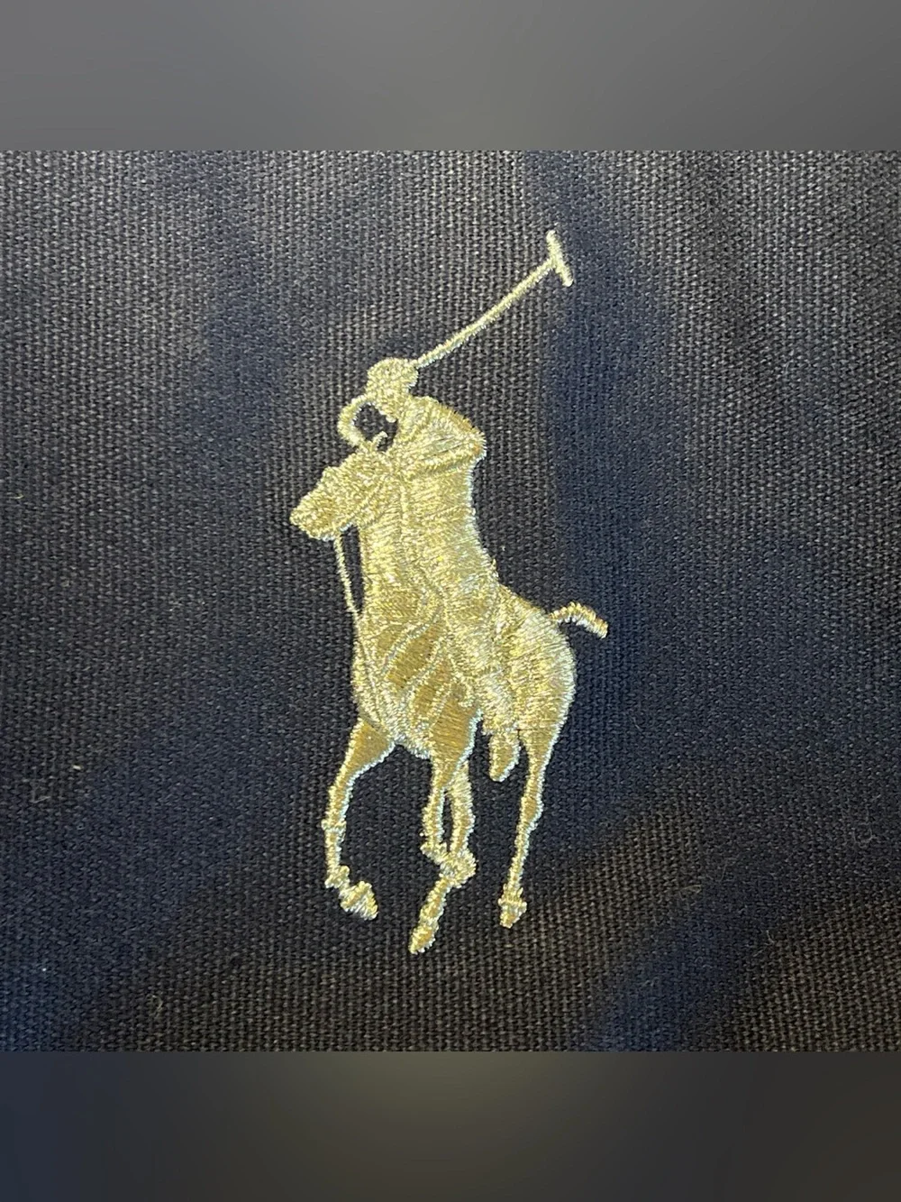 Polo by Ralph Lauren Navy Canvas Duffel with White Polo Player